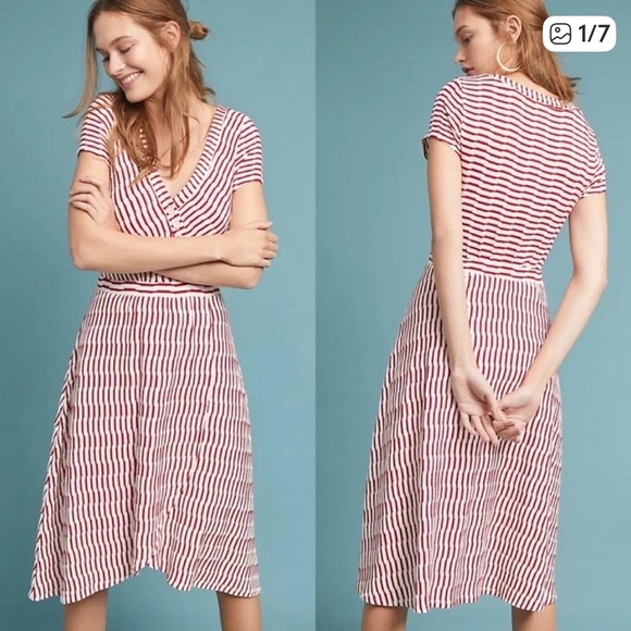 Anthropologie Dresses & Skirts - Anthropologie Maeve Paladino Textured Wrap Dress Size XL